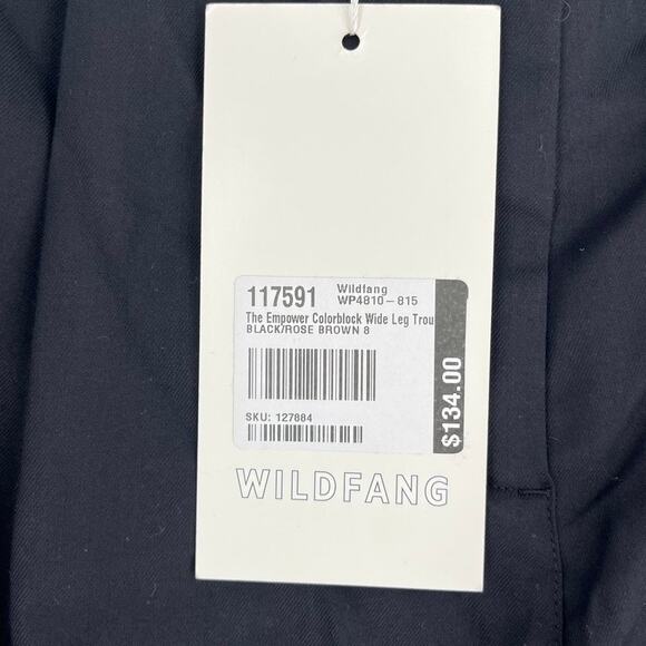 Wildfang The Empower Wide Leg Colorblock Trouser Black Brown New Size 8 - Picture 5 of 8